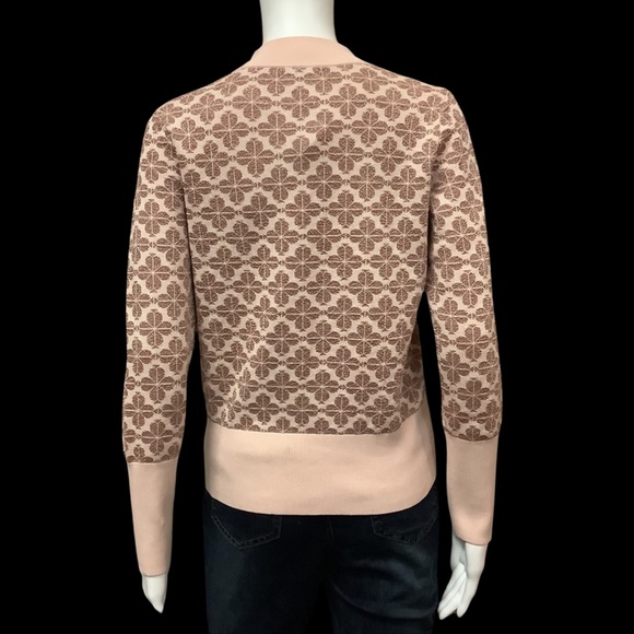 Kate Spade Women's Spade Flower Sweater Turtle Neck Beige Metalic Size: S - Picture 2 of 4